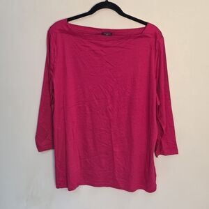 Talbots Fuchsia Long Sleeve Top